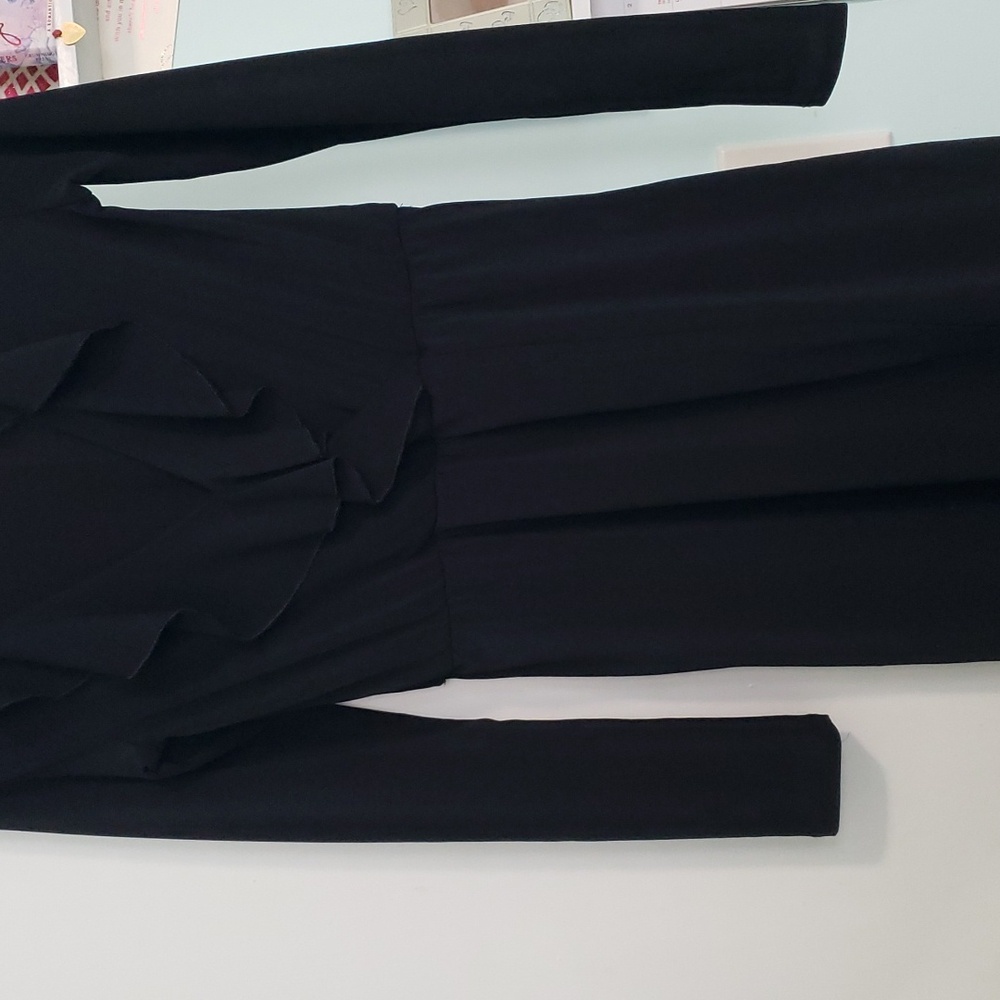 A long sleeve H&M black dress.